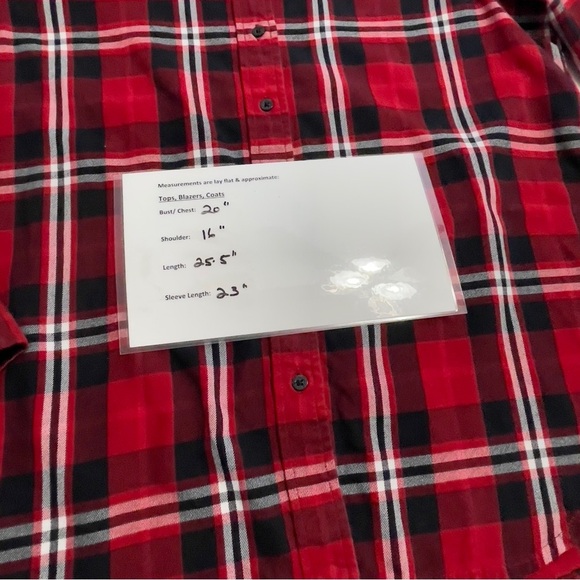 Lauren Ralph Lauren Plaid Shirt Large Classic Red Black Cabincore Rustic - Picture 9 of 10